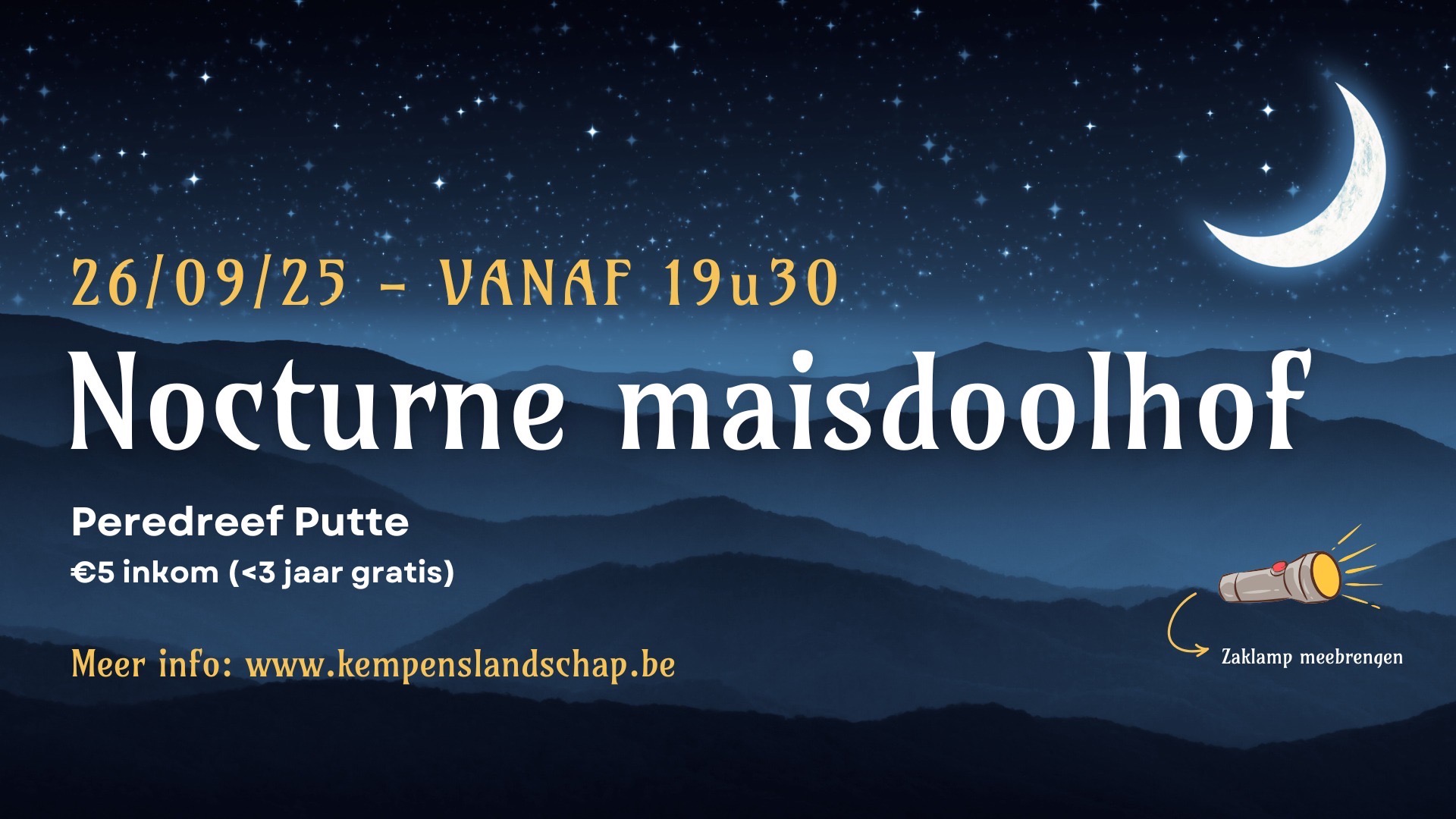 Nocturne Maïsdoolhof Beerzel