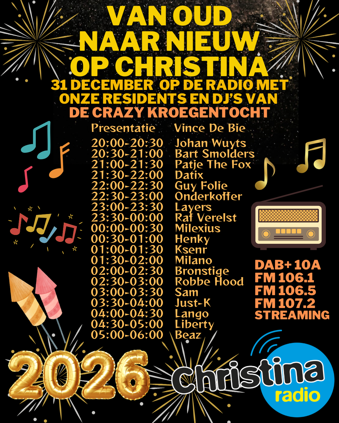 Oud naar Nieuw op Christina