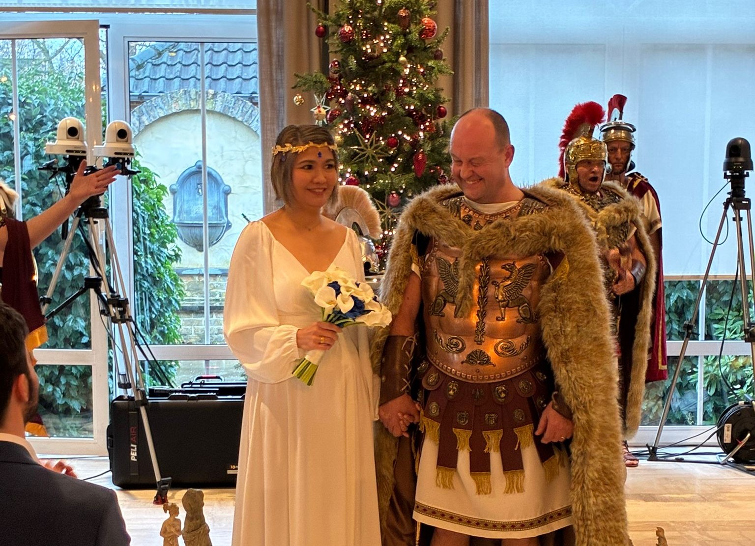 Een trouwfeest op zijn Romeins