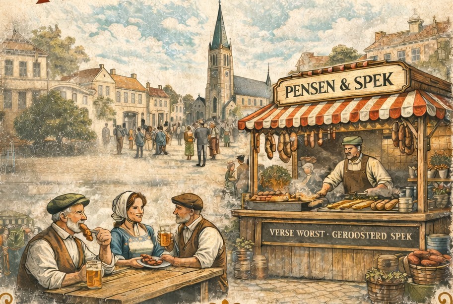 De tijd van toen op het Heistse Kerkplein