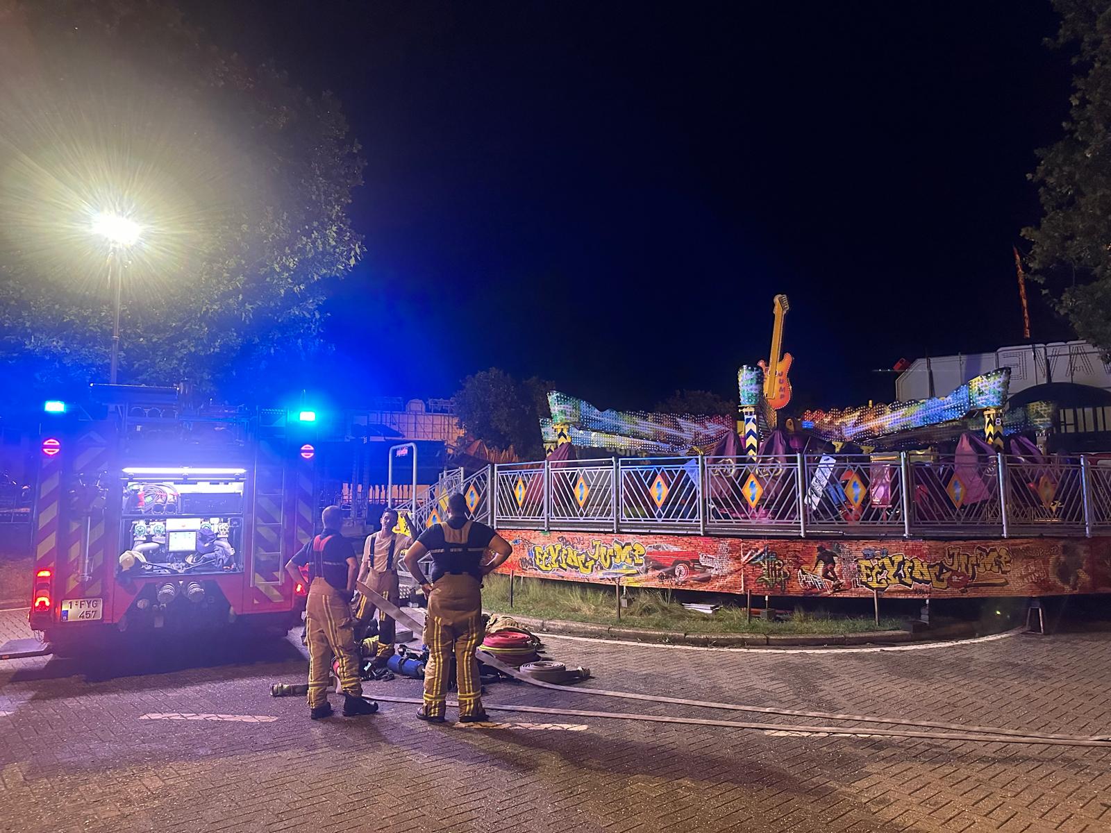 Brand op de kermis, maar braderij gaat zondag door